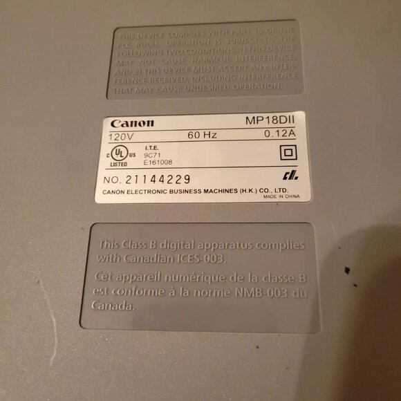 MP18DII Canon Professional Desktop Electronic Printing Calculator Adding Machine - Picture 10 of 11